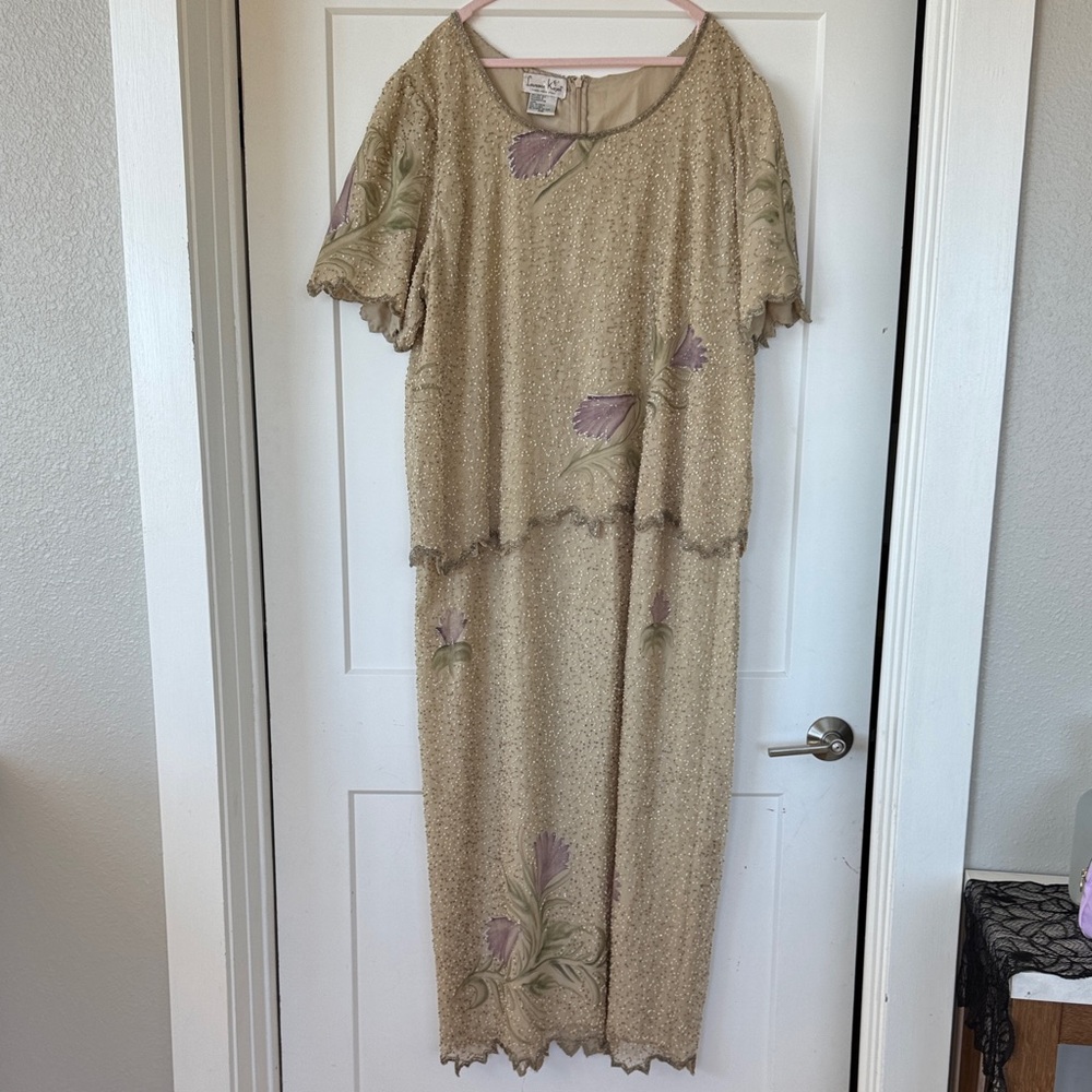 Vintage Beaded silk Dress